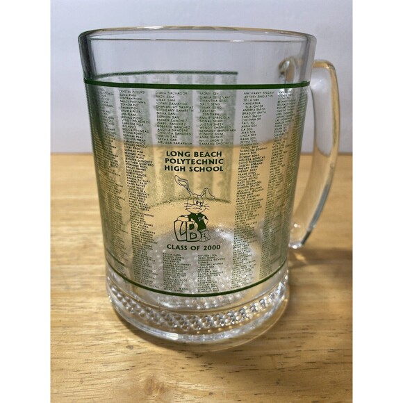 Long Beach Polytech High School Class Of 2000 Jackrabbit Glass Mug Cup Schooner - Picture 8 of 8